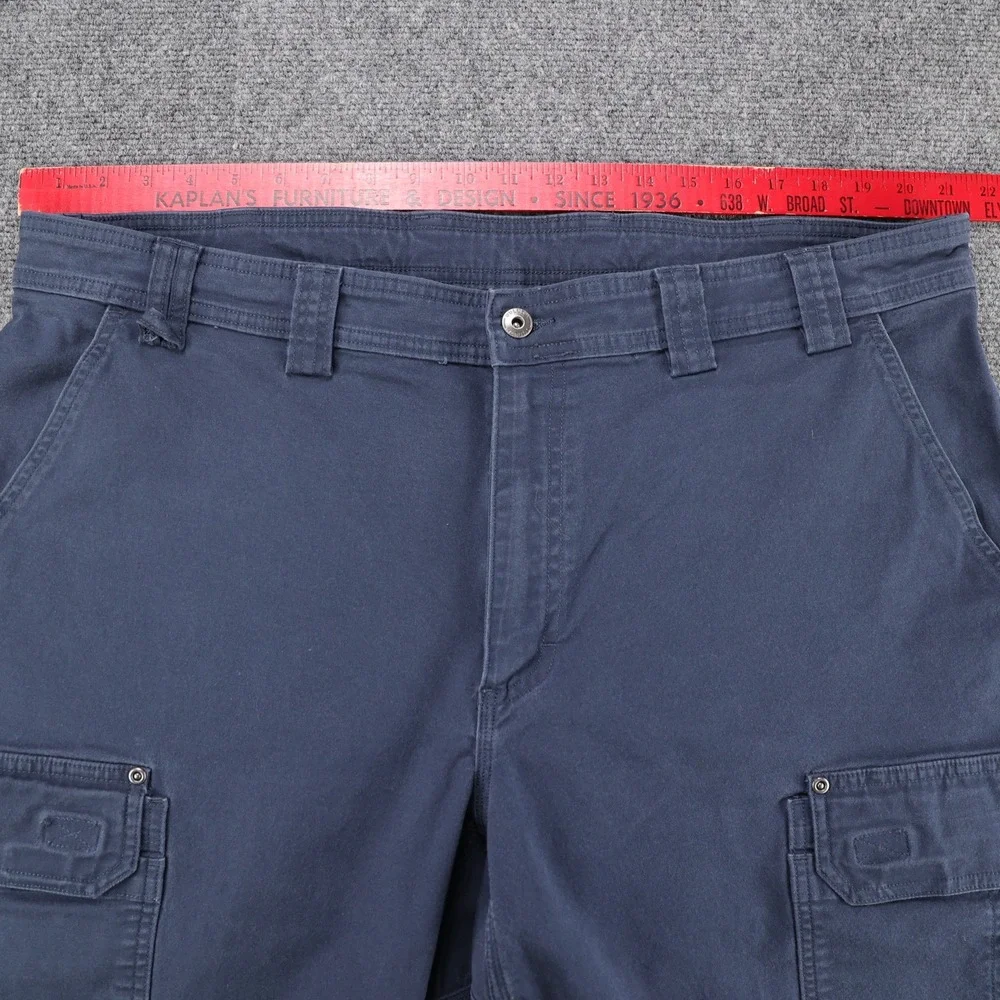Duluth Trading Co DuluthFlex Fire Hose Mens Cargo Pants Navy Blue 42x32 (42x31)